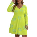 Joy Dress Joy Halloween Costume Joy Cosplay V-neck Long Sleeve Dress Plus Size Costume Emotions Costume Joy Outfit Gift for Her... 