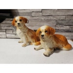 Vintage Lefton Saint Bernard Dog Figurines H7856 - Etsy