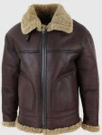 Mens B3 Genuine Leather Shearling Jacket - Etsy