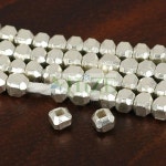 HIZE SB244 Thai Karen Hill Tribe Silver Faceted Square Cube Cushion Spacer Beads 3.5mm 40 - Etsy