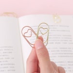 Large Wide Heart Paper Clips Gold Rose Gold Planner - Etsy