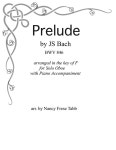 Bach Prelude BWV 846 Arranged as an Oboe Solo With Piano - Etsy