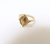 Silver or Gold MADONE Ring in Stainless Steel, Medal Ring, Womens Jewelry - Etsy