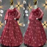 Designer Fox Georgette Digital Print Fully Sleeves Gown Gown - Etsy