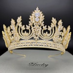 Tall Tiara, Crown for Bride, Wedding Headpiece, Quince Corona, Bridal Crown, Tiara for Bride, Wedding Tiara, Crystal Crown - Etsy