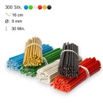 Pack of 300 Diveevo Beeswax Candles N140 High-quality Ritual Candles 16 Cm Ø-5 Mm I 30 Min Burning Time in Yellow Red Green Blue... 