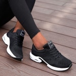 Womens Lightweight Mesh Running Trainers Black - Etsy
