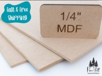 1/4 6mm 11 7/8 X 19 1/8 MDF Light Colored Premium Grade Glowforge Laser CNC Ready Material Engrave Cutting Painting - Etsy