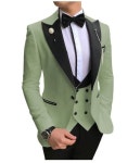 Man Suit Wedding Green Tuxedo Three Piece Groom Wear Suits for - Etsy