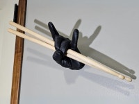 Rock Hands Wall Mount for Drum Stick Drumstick Rock on Devil Horns Holder Hook Bracket Drummer Gift Novelty Band Wall Art... 