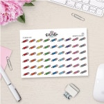 Pencil Planner Stickers Rainbow S053 - Etsy