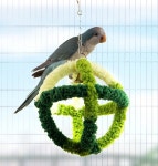 17x17cm Yarn Knitting Hanging Ball Swings With Bell Small Medium Parrot Birdie Toy Bird Cages Accessories Lovebird Budgie...