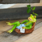 Frog Reading Book Statue Resin Bookshelf Decor Mini Frog - Etsy