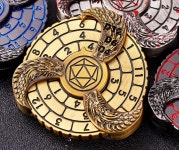 Gorgeous 7-in-1 Roulette Spinner DND Dice Set for D&D Gift, 55 Mm Giant Fingertip Gyro Dungeons and Dragons Dice Set for Role... 