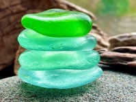 Настоящее морское стекло A0063 - Etsy