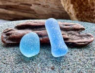 Sea Glass Marbles and Sticks A0601 - Etsy