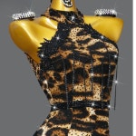 Latin Dance Leopard Fringed Dress Dance Competition Clothing - Etsy