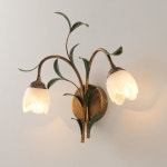 Lily Flower Wall Sconce Lamp Blossom Brass Wall Light for - Etsy