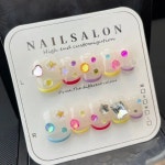 Short Press on Cute Nails With Kawaii Decoration Nail Art/full - Etsy