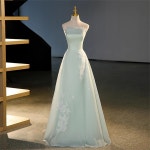 Minimalist Strapless Prom Dress Long A-line Lace Appliques - Etsy