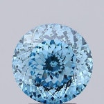 Round Shape Portuguese Cut 3.20ct Fancy Vivid Blue VS1 | Loose Lab Grown Diamond - With IGI Certification - Etsy