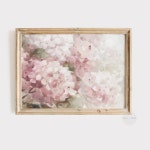Print | Pastel Pink Flowers | Vintage Style Floral PRINTABLE Art | Living Room Decor | Farmhouse Spring Botanical | P061 - Etsy