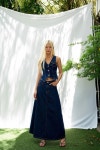 Long Denim Skirt Dark Blue S0171 Denim Skirt Womens Long - Etsy