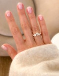Cluster Diamond Engagement Ring Round Cut Moissanite Ring - Etsy