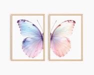 Art Split Butterfly Pink, Split Butterfly Wall Art Set, Pastel Wall Art Baby Girl Nursery, Aesthetic Art Coquette Decor, S051 - Etsy