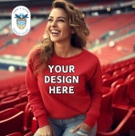 G180 Red Sweatshirt Mockup,digital Mockups,red Gildan 18000 Football Mockup Women ,crewneck Mock,womens Lifestyle Mockup... 