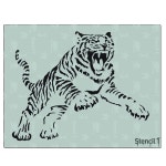 Tiger Stencil - Reusable Craft & DIY Stencils - S1_01_57 - 8.5 X 11 - by Stencil1 - Etsy
