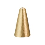 Raw Brass Hammered Cone Pendant or Bead Cap Large 4 - Etsy