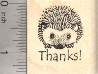 Thank You Hedgehog Rubber Stamp D7823 Wood Mounted - Etsy