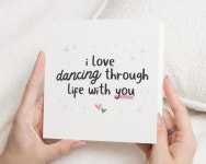 Valentines Day Card, Gifts for Boyfriend, I Love Dancing Through Life With You, Valentines Day Card Husband, Valentines Card... 