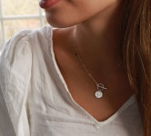 Personalized Toggle Necklace Monogram Necklace Hand Stamped - Etsy