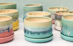 5 Handmade Ceramic Planter // Boho Planter // Succulent Pot // Ceramic Pot // Flower Pot //coastal Decor - Etsy
