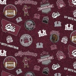 Official Licensed University of Montana Cotton Quilting Fabrics-montana Grizzlies Home State Cotton Fabric Sold by the Yard - Etsy