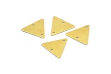 Triangle Brass Connector, 50 Raw Brass Triangle Charms With 2 Holes 12x14mm A0016 - Etsy