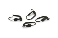 Black Leverback Earring, 24 Oxidized Black Brass Leverback Earring Findings With Shell 15x9mm Brsl 90 A0609 H0462 - Etsy