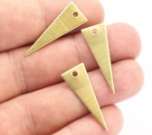Tiny Necklace Triangle 12 Raw Brass Triangle Charms | Etsy Tiny Necklace Triangle, 12 Raw Brass Triangle Charms (28x10x0.80mm) A0793