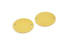 Round Stamping Blank, 20 Raw Brass Stamping Tags, With 2 Holes Connectors, Stamping Tags (16mm) Brs 64 A0256 - Etsy