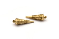 Spike Tribal Pendant, 5 Raw Brass Spike Tribal Pendants (27x7.4mm) A0759 - Etsy