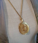 Vintage Gold Locket Large Beautiful Family Photo Keepsake | Etsy