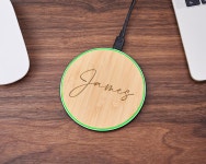 Engraved Wireless Charger With Logo, Personalized 15W Fast Phone Charging Station, Custom Charging Pad, Corporate Gift for Men or... 