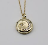 Moon Locket Necklace Gift for Her Personalized Jewelry - Etsy