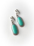 Vintage Faux Turquoise Clip On Dangle Earrings | Etsy