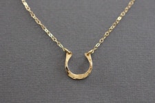Necklace, Dainty Necklace, Tiny Gold Horseshoe Necklace, Small, Thin Necklace, Good Luck, Wedding Gift, Bridesmaid Gift, N176 - Etsy