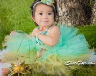 Baby Girl Cake Smash Tutu Top Dress Outfit Mint Green Gold - Etsy