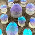 Aurora Borealis Iridescent Faceted Teardrop Glass Plugs PG-554 Gauges 0g, 00g, 7/16, 1/2, 9/16, 5/8, 3/4, 7/8, 1 Inch - Etsy