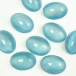 Blue Glass Cabochon Vintage Stones Light Aquamarine Aqua 6 Pcs - Etsy